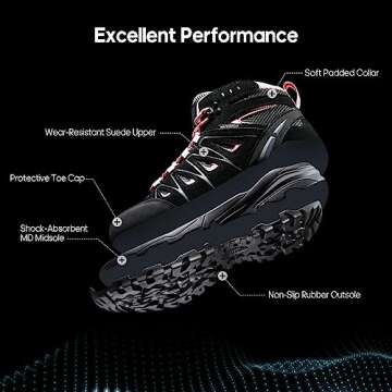 NORTIV 8 Womens Waterproof Hiking Boots Low Top Lightweight Outdoor Trekking Camping Trail Hiking Boots Size 7 M US SNHB211W, Black/Pink
