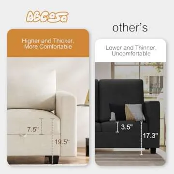 ABCASA Modular Loveseat with Storage for All Spaces