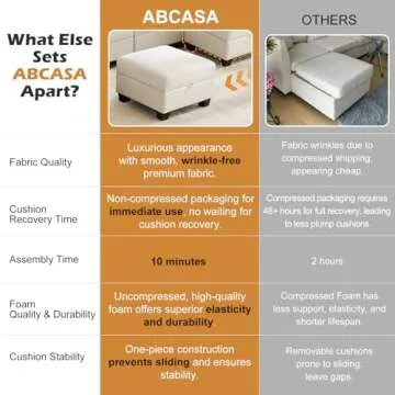 ABCASA Modular Loveseat with Storage for All Spaces