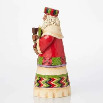 Enesco Jim Shore Heartwood Creek African Santa Stone Resin Figurine 7.125 Inch