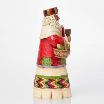 Enesco Jim Shore Heartwood Creek African Santa Stone Resin Figurine 7.125 Inch