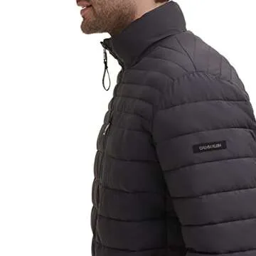 Calvin Klein Men's Classic Packable Down Jacket, Iron, Medium