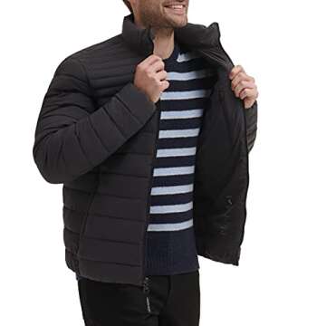 Calvin Klein Men's Classic Packable Down Jacket, Iron, Medium