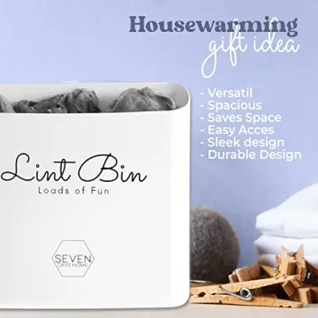 Magnetic Lint Bin Laundry Room Trash Can Dryer Sheet Holder Pods Container Dryer Vent Cleaner Kit - Laundry Room Organization Storage Bin Laundry Room Decor Accessories Farmhouse Laundry Basket