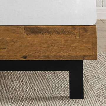 ZINUS Tricia Wood Platform Bed Frame with Adjustable Headboard, Wood Slat Support with No Box Spring Needed, Easy Assembly, King