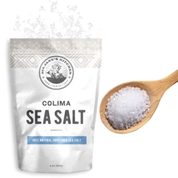 Ava Jane's Kitchen Colima Sea Salt - Unrefined & Hand Harvested Organic Sea Salt 8oz