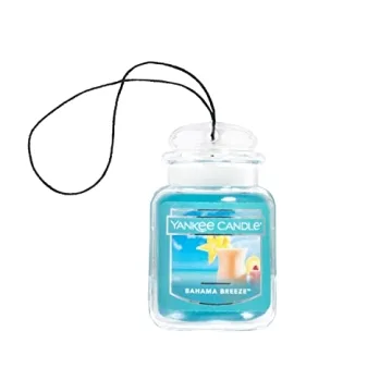 Yankee Candle Car Air Fresheners, Hanging Car Jar® Ultimate Bahama Breeze™ Scented, Neutralizes O...