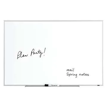 Quartet Whiteboard, 2’ x 3’ Dry Erase Board, White Board for Home Office, Classroom & Home School Supplies, Includes 1 Dry Erase Marker & Detachable Marker Tray, Aluminum Frame, Non-Magnetic (75123)