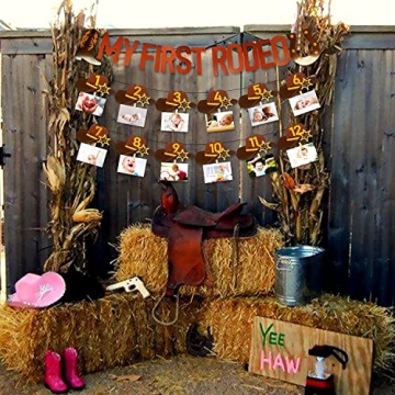 My First Rodeo Banner Cowboy Birthday Party Decoration