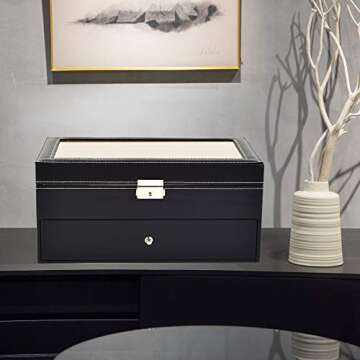 Siveit Stylish 12 Grids Eyewear Organizer Storage Box