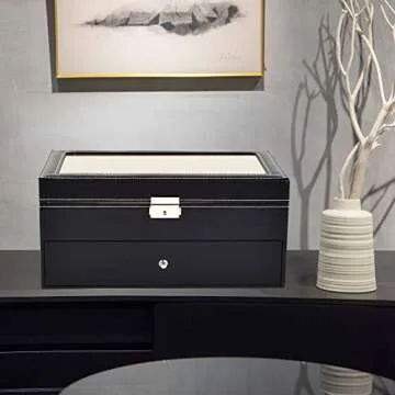 Siveit Stylish 12 Grids Eyewear Organizer Storage Box