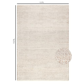 Stylish Handwoven Jute Cotton Area Rug for All Spaces