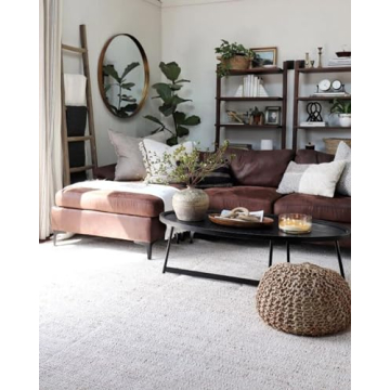 Stylish Handwoven Jute Cotton Area Rug for All Spaces