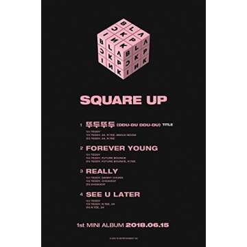 BLACKPINK [Square Up] 1st Mini Album Pink Ver with Extras