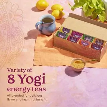 Yogi Organic Energy Tea Sampler - 8 Delicious Varieties