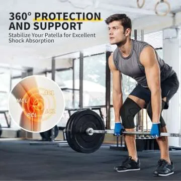 CAMBIVO Comfortable Knee Braces for Pain Relief and Support