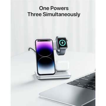 3-in-1 Wireless Charger for iPhone, iWatch, AirPods