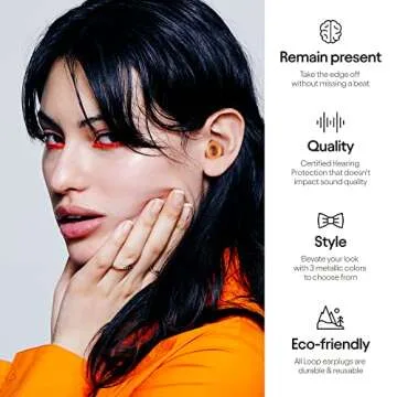 Loop Experience Ear Plugs for Concerts – High Fidelity Hearing Protection for Noise Reduction, Motorcycles, Work & Noise Sensitivity – 8 Ear Tips in XS, S, M, L – 18dB Noise Cancelling