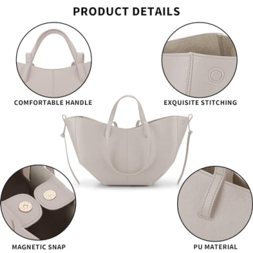 Vegan Leather Tote Handbag for Women - Trendy & Spacious