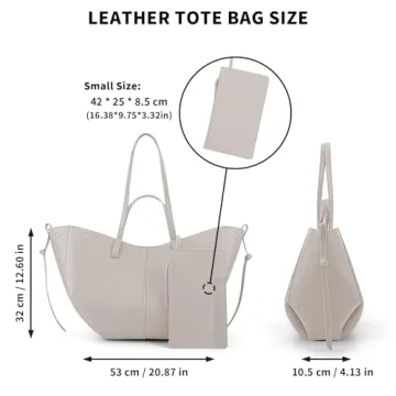 Vegan Leather Tote Handbag for Women - Trendy & Spacious