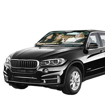 Foldable Car Windshield Sun Shades Universal Fit 51.2" X 27.5"Keep Your Vehicle Cool, Uv Sun and Heat Reflector Car Truck SUV