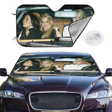 Foldable Car Windshield Sun Shades Universal Fit 51.2" X 27.5"Keep Your Vehicle Cool, Uv Sun and Heat Reflector Car Truck SUV