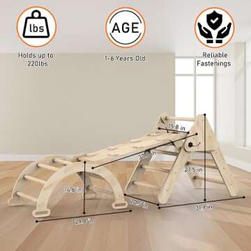 Toddler Climbing Toys Indoor Montessori Set for Active Play