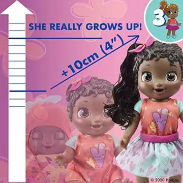 Baby Alive Baby Grows Up (Sweet) - Sweet Blossom or Lovely Rosie, Growing and Talking Baby Doll, Toy with 1 Surprise Doll and 8 Accessories