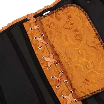Frawirshau Gold Renaissance Corset Top for Women