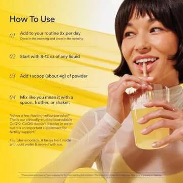 Ritual Fertility Support Supplement 3-in-1 Drink-Mix Formulated to Support Conception Outcomes with Clinically-Studied Ingredients (CoQ10, NAC, Myo-Inositol) and Designed with an OB/GYN. 60 Servings.*