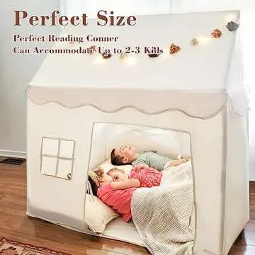 Kids Tent with Lights and Fringe | Stylish Playhouse for All