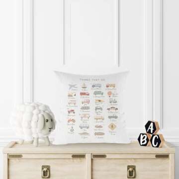 FLDAS Classroom Pillow Covers 18x18, Classroom Pillows for Kids Reading Corner, Toddler Boys Kids Ro...