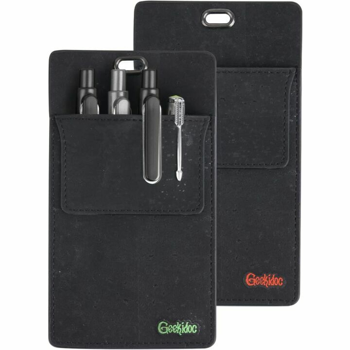 Geekidoc Cork Pocket Protector for Men - 2 Pack