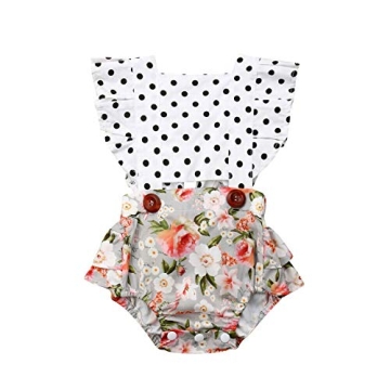 2PCS Kid Baby Girl Sunflower Lace Romper+Headband Set Butterfly Sleeve Floral Summer Clothes 0-24M
