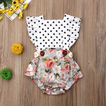 Adorable Baby Girl Sunflower Lace Romper + Headband Set