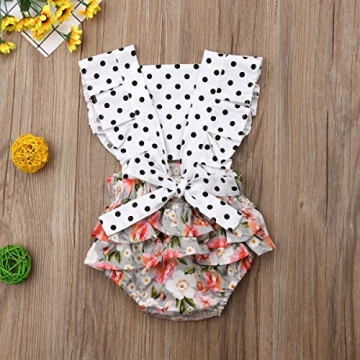 Adorable Baby Girl Sunflower Lace Romper + Headband Set