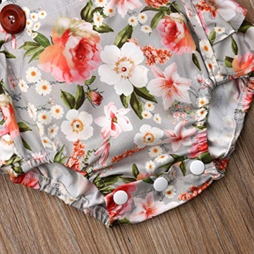 Adorable Baby Girl Sunflower Lace Romper + Headband Set