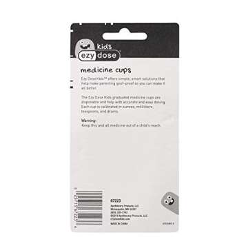 Ezy Dose Kids Medicine Cups for Liquid, Graduated Dispenser for Baby and Toddler, Easy Dosage Measur...