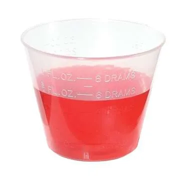 Ezy Dose Kids Medicine Cups for Liquid, Graduated Dispenser for Baby and Toddler, Easy Dosage Measurements, Reusable, 1 Oz Capacity, 10 Count, Made in the USA, BPA Free