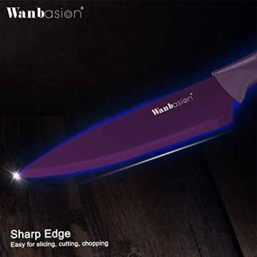Wanbasion Purple Professional Kitchen Knife Set - Durable & Stylish