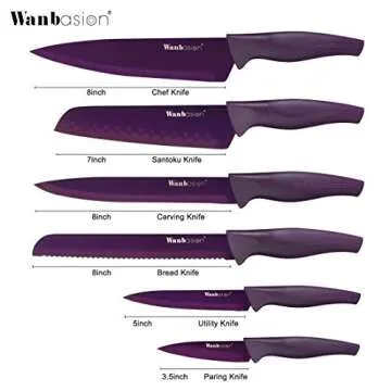 Wanbasion Purple Professional Kitchen Knife Set - Durable & Stylish