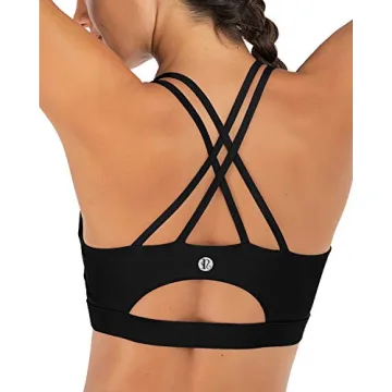 RUNNING GIRL Strappy Back Sports Bras for Women - Stylish Comfort