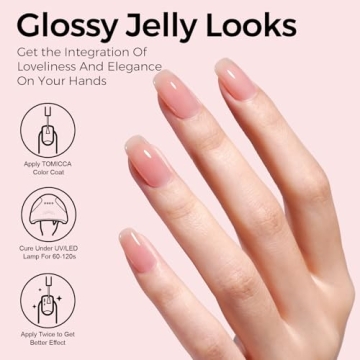 TOMICCA Peach Pink Gel Nail Polish for Lasting Beauty