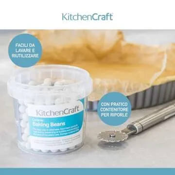 KitchenCraft 500g Ceramic Baking Beans for Perfect Pies