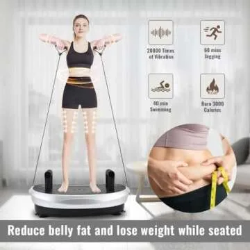 EILISON FITABS 3D Vibration Plate Exercise Machine - Ocsillation, Pulsation + 3D Motion Vibration Platform | Whole Body Viberation Machine for Lymphatic Drainage, Weight Loss, Recovery (Fitabs Silver)