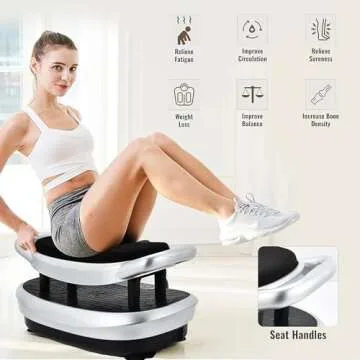 EILISON FITABS 3D Vibration Plate Exercise Machine - Ocsillation, Pulsation + 3D Motion Vibration Platform | Whole Body Viberation Machine for Lymphatic Drainage, Weight Loss, Recovery (Fitabs Silver)