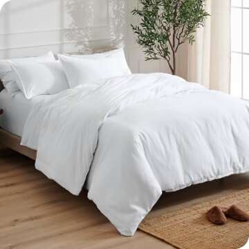 Bare Home Duvet Cover - Oversized King Size Bedding Set - Premium 1800 Super Soft Collection - Light...