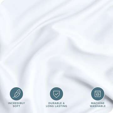 Bare Home Duvet Cover - Oversized King Size Bedding Set - Premium 1800 Super Soft Collection - Lightweight, Cooling - Soft Breathable Duvet Cover (Oversized King, White)