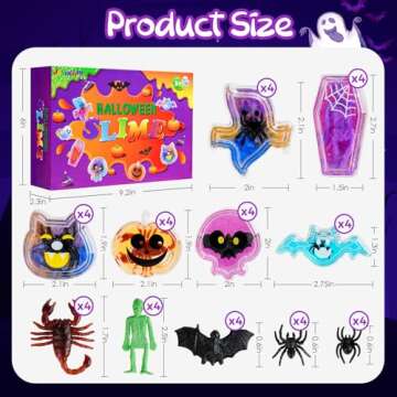 Halloween Party Favors, 24 Pcs Slime Kit with Toys for Kids - Festive Fun!