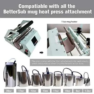 BetterSub Tumbler Mug Heat Press Machine 30 OZ 20 OZ 16 OZ Sublimation Straight Skinny Tumbler Mug Sublimation Print 11 OZ 15 OZ Sublimation Mug Heat Transfer Teal